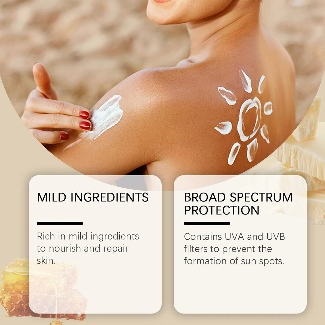 Sunscreen Cream for Face and Body Spf 50+ UV Protective Sun Block Isolation Anti Oxidant Waterproof Moisturizing Skin Sunblock Halalzen