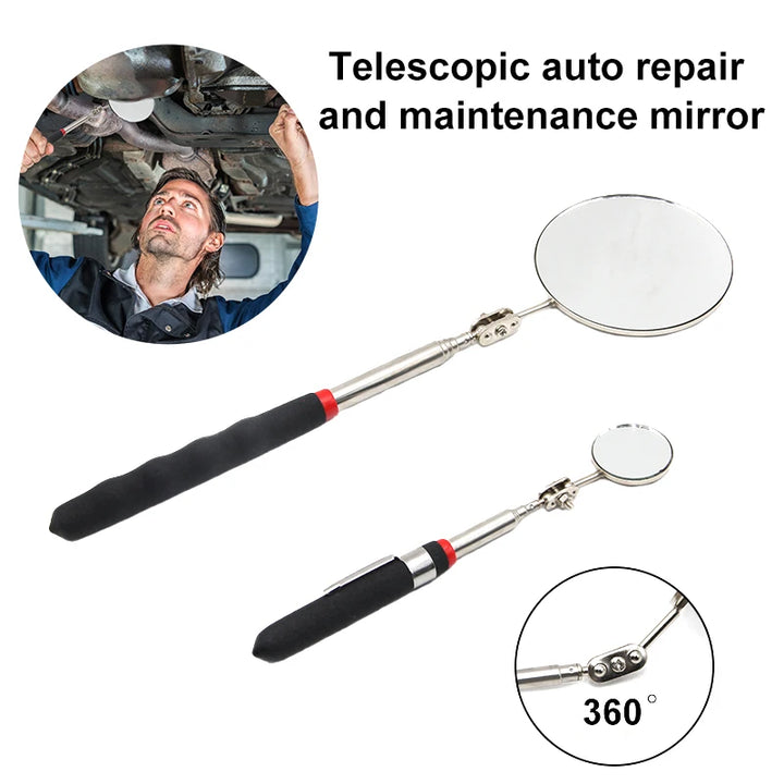 Espejo plegable de detección con reflector giratorio de 360 grados accesorio universal para reparación de automóviles espejo telescópico para inspección inferior