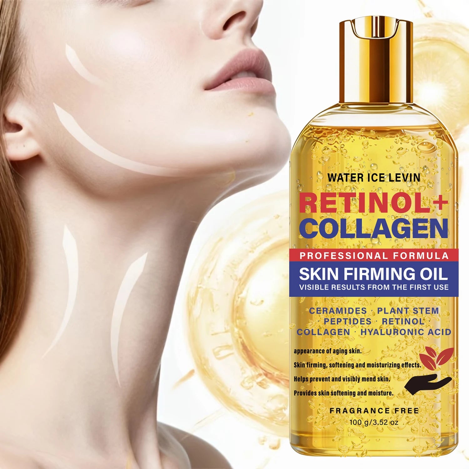 Multi Ingredient Firming Body Oil Retinol Collagen Ceramide Blend Hydrate Dull Uneven Complexion 100g