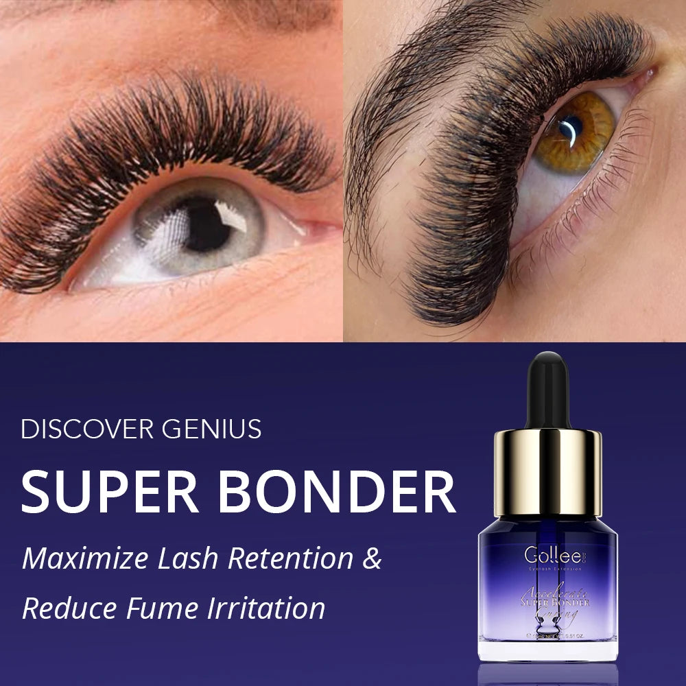 Gollee Lash Extensions Primer 15ML Eyelash Super Bonder Increased durability Help Eyelashe Bonder Fixing Lasting Adhesive Makeup Halalzen