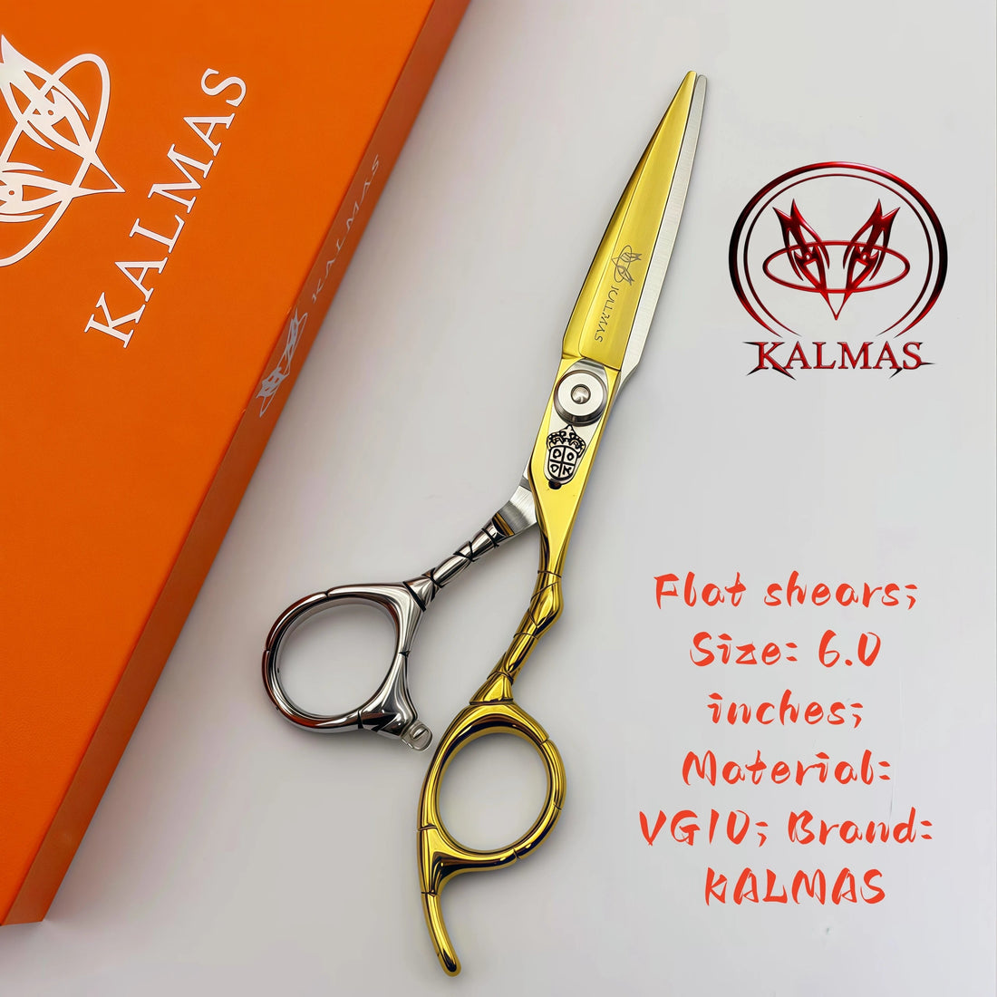 KALMAS Professional Hairdressing Scissors Set - Thinning Flat Tooth Scissors for Home Hair Cutting Styling Tools Halalzen