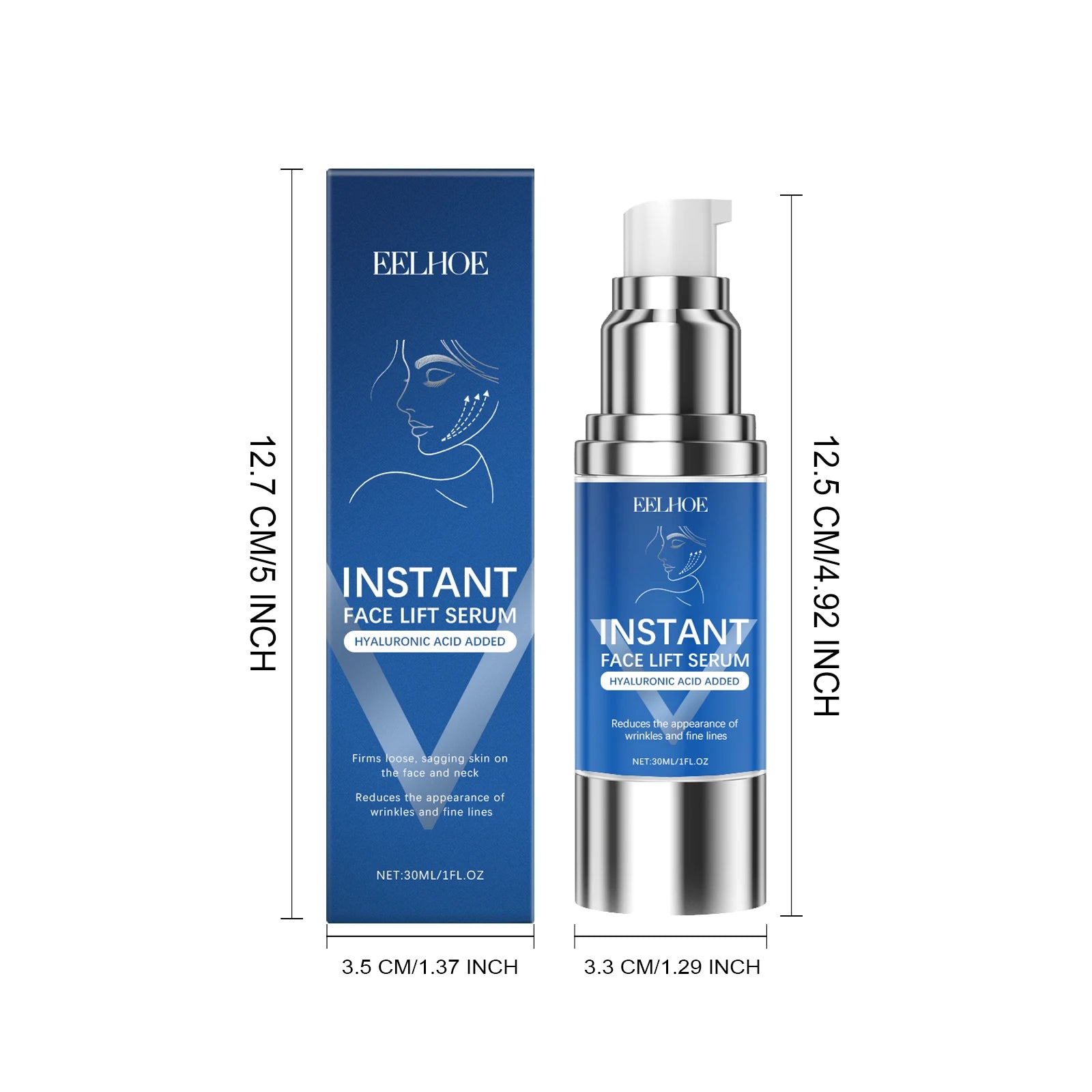 Instant Face Lifting Serum Firming Anti-Wrinkle Deep Moisturizing Brightening Smoothing Fade Fine Lines Tightening Essence Halalzen