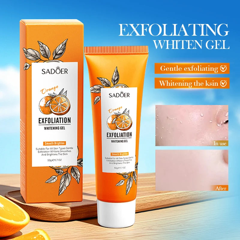 Orange Exfoliating Peeling Gel Facial Scrub Moisturizing Nourish Repair Scrubs Blackhead Removal Face Cleanser Korean Cosmetics Halalzen
