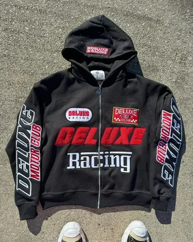 Harajuku personalized geometric print design oversized graphic hoodies women trendy street y2k fashion casual couple sweatshirts