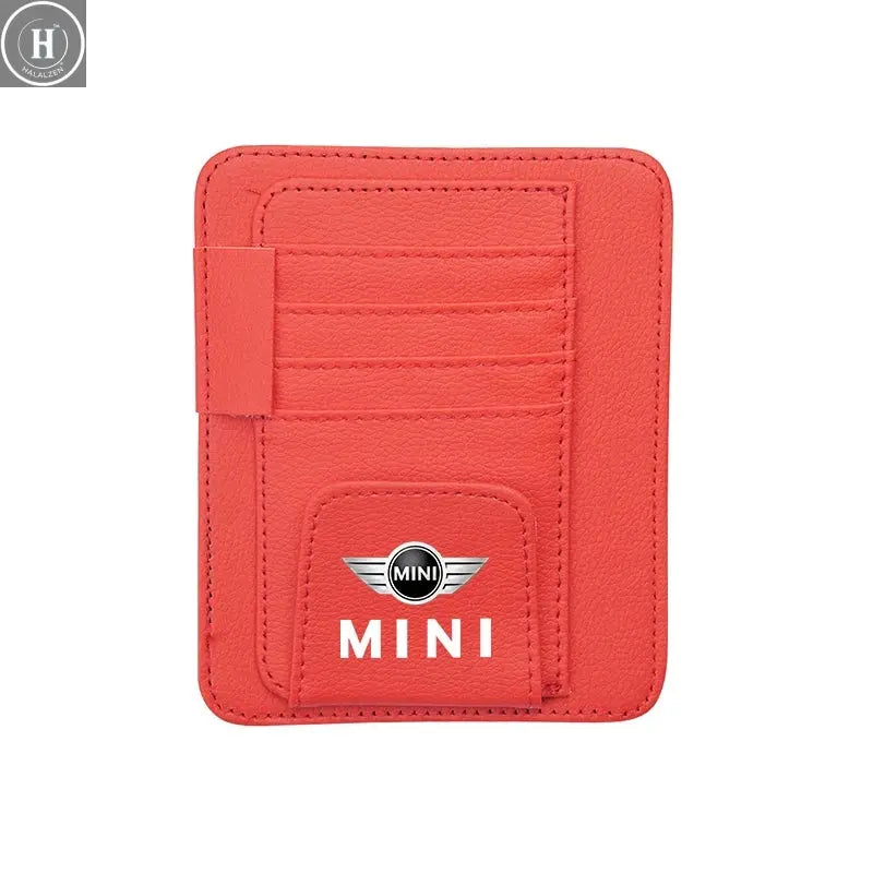Car Sun Visor Glasses Storage Bag Card Ticket Holder Multi-pocket For Mini Cooper JCW Works R56 R50 F54 F55 F56 F57 F60 R52 R53 HALALZEN