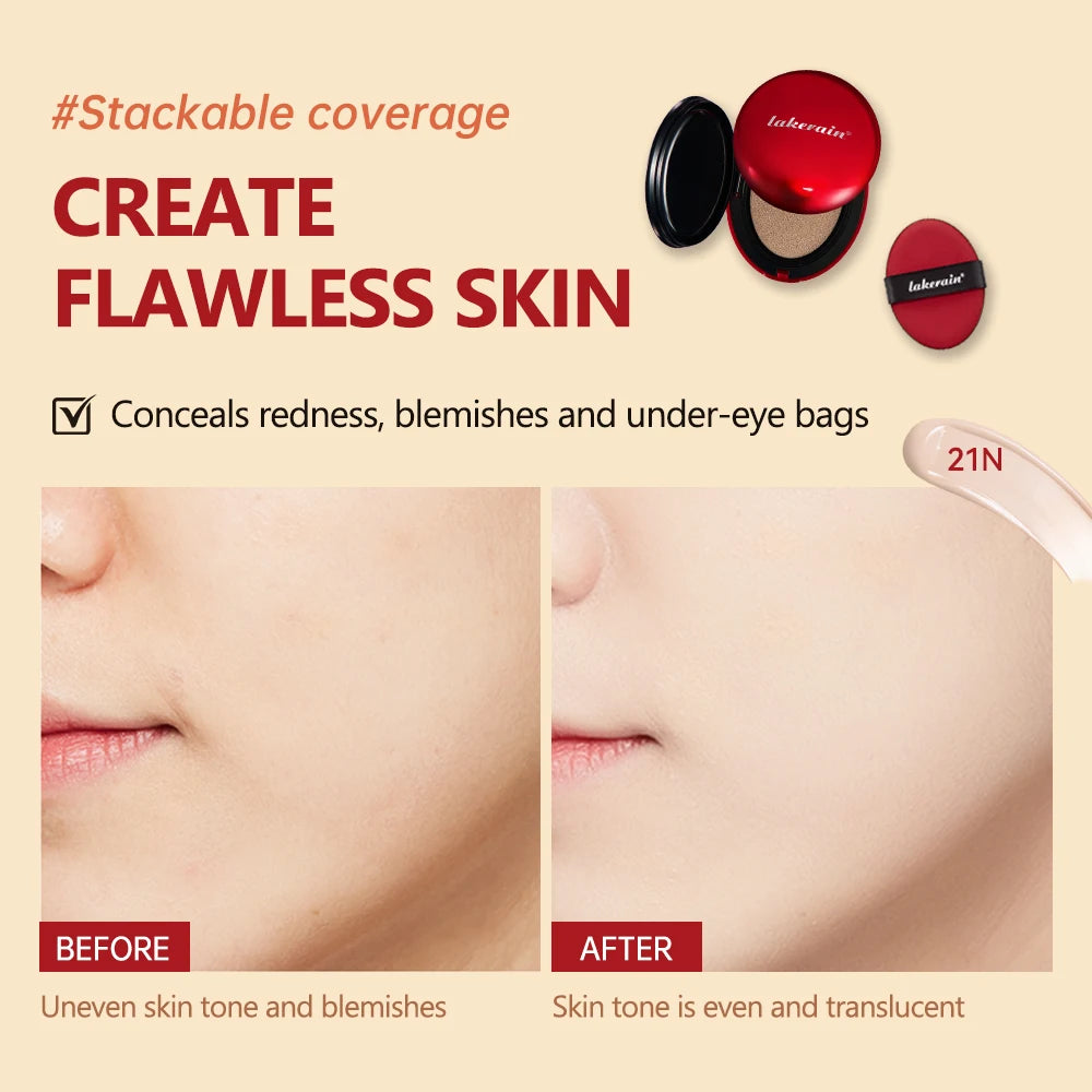 Sunscreen Cushion Foundation Fit Cushion Foundation Full Coverage Waterproof Long-lasting Concealer Long-lasting Korean Makeup