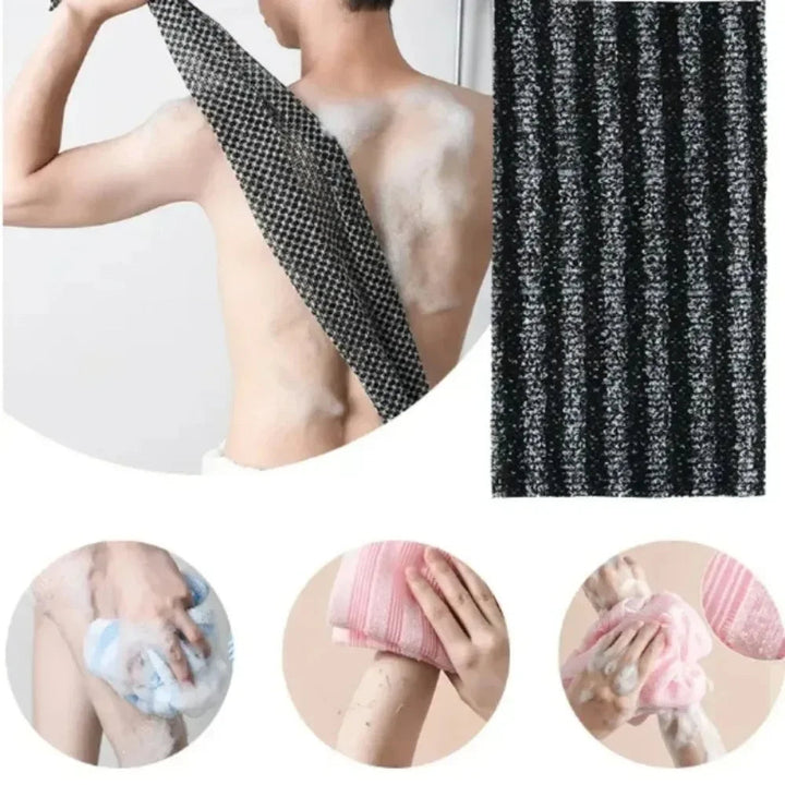 Nylon Exfoliating Bath Brush - Shower Scrubber for Back & Body, Soft Shower Sponge Bathroom Accessories Halalzen