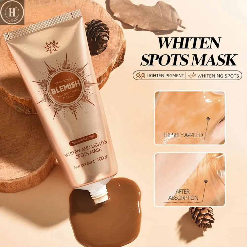 Whiten and Lighten Spots Mask Spots Peel-Off Facial Mask Anti-Blemish Freckle Brightening Mask Deeply Clean Pore Tightening Mois HALALZEN