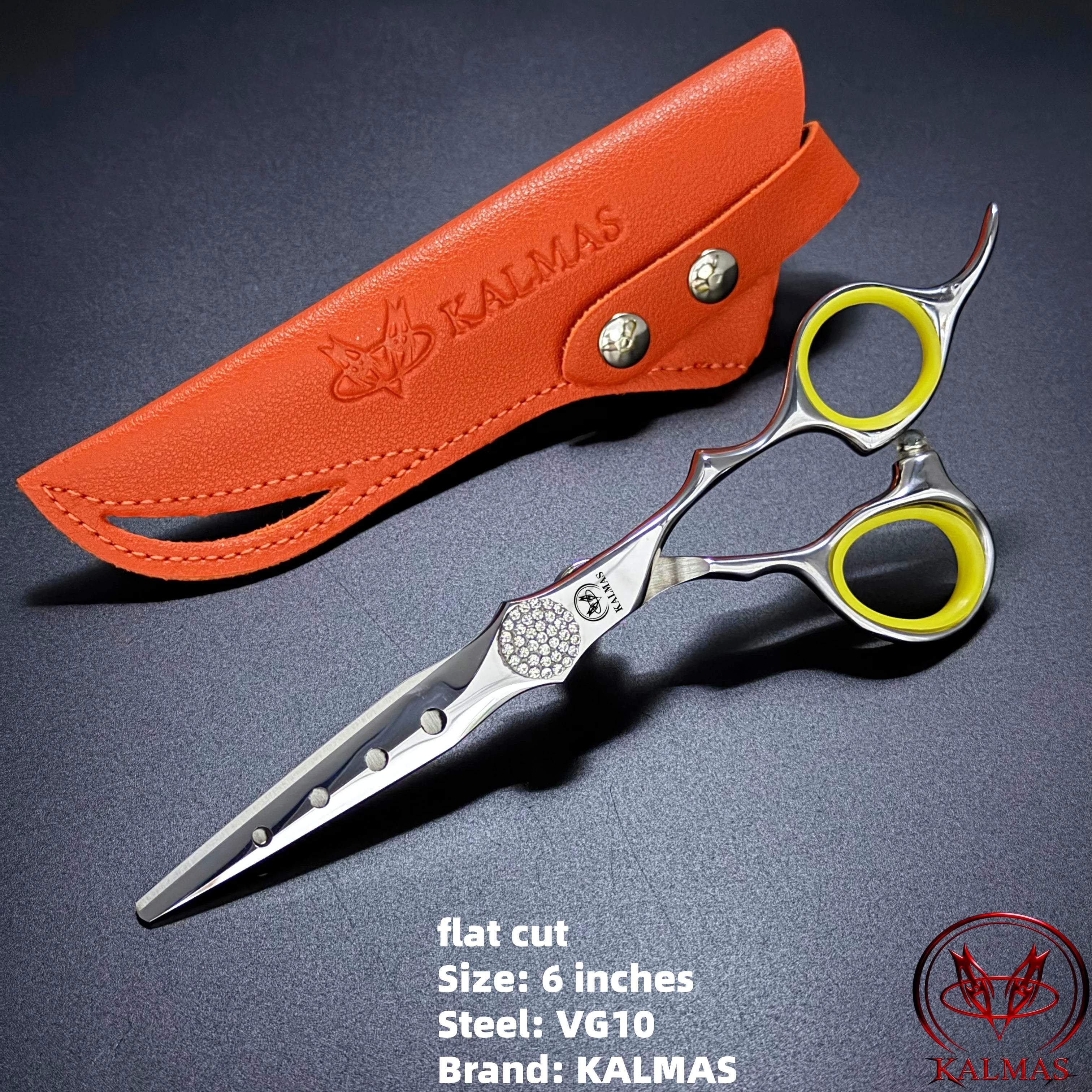 KALMAS Professional Hairdressing Scissors Set - Thinning Flat Tooth Scissors for Home Hair Cutting Styling Tools Halalzen