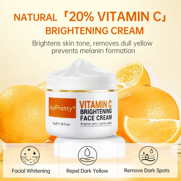 Vitamin C for Face Whitening Set Dark Spots Removal Cream Skincare Kits Eye Lightening Moisturizing Facial Serum Skin Care