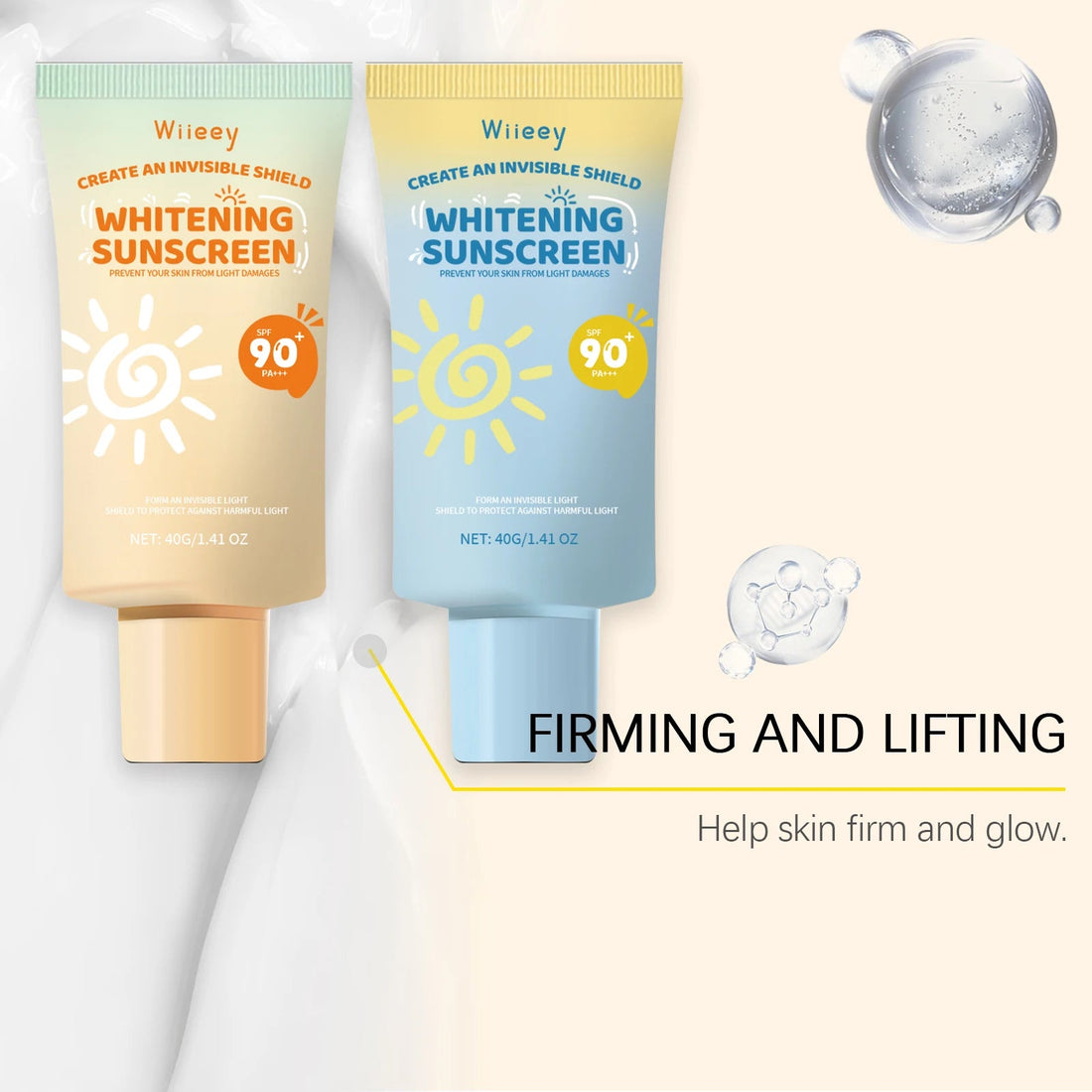 Kids Sunscreen Body Lotion Spf 50 Lightweight Non-greasy Refreshing Face Hydrating Brighten Broad Spectrum Moisturizing Sunblock Halalzen