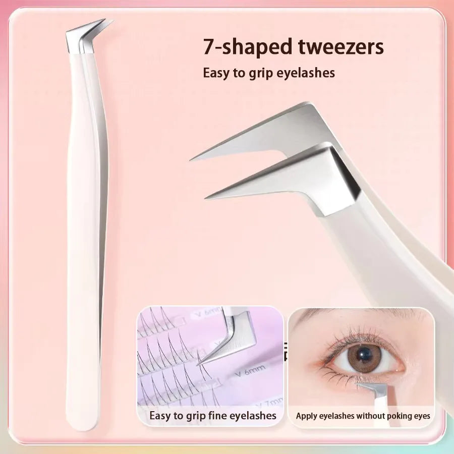 1/2/4pcs Eyelashes Tweezers Stainless Steel Superhard Tweezers High Precision Anti-static Tweezers for Eyelash Extensions tools Halalzen