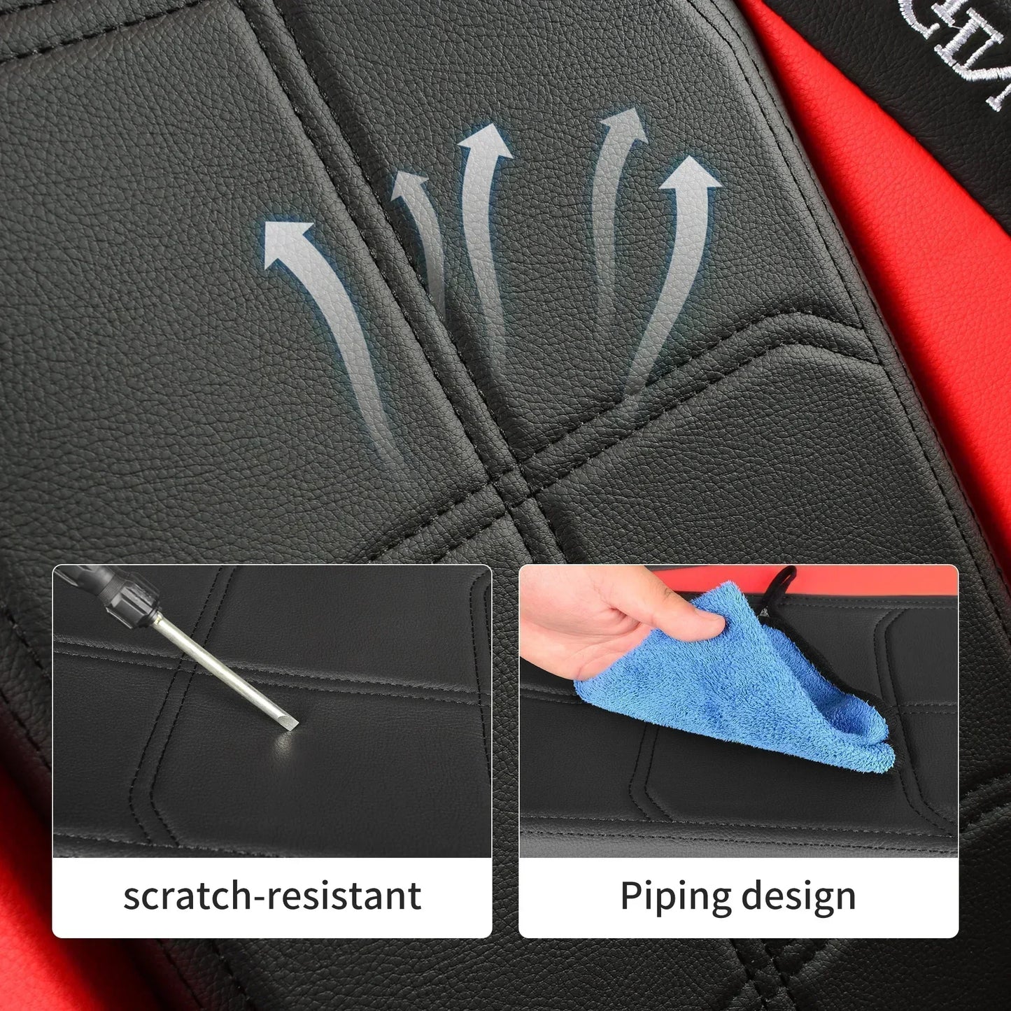 Car seat covers muscle fully covered artificial leather waterproof wear-resistant and soft，For Ford Ranger seat covers