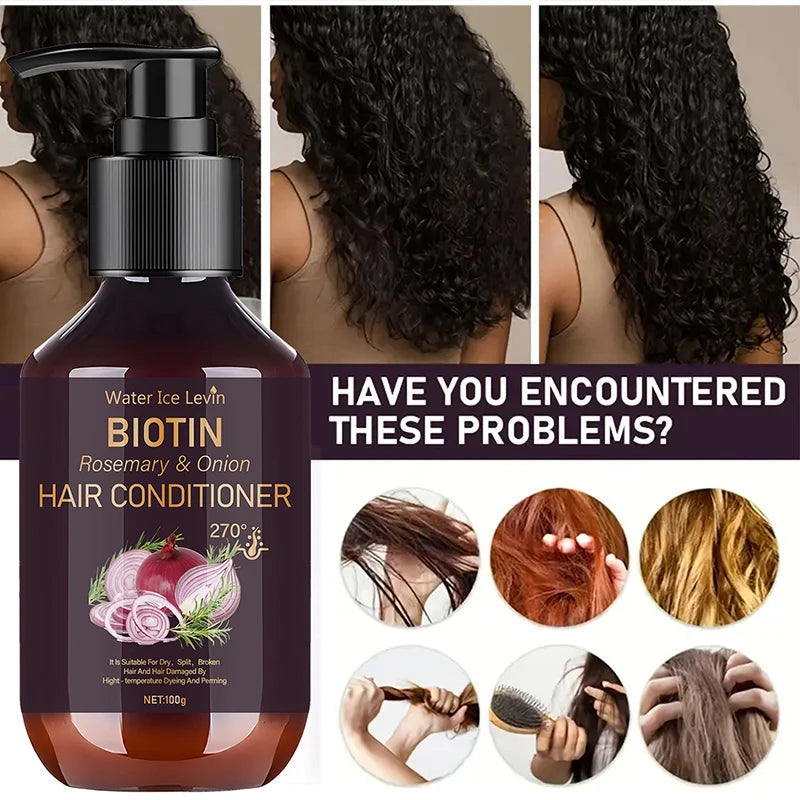 Onion Rosemary Biotin Hair Conditioner & Shampoo,Gentle Moisturizing Cleaning,Fluffy Smooth Hair Care,Scalp Treatments Products Halalzen