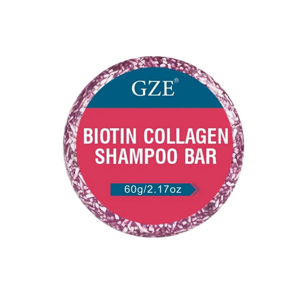 GZE Biotin Collagen Shampoo Bar  Clarifying Shampoo for Men & Women Strengthening HALALZEN