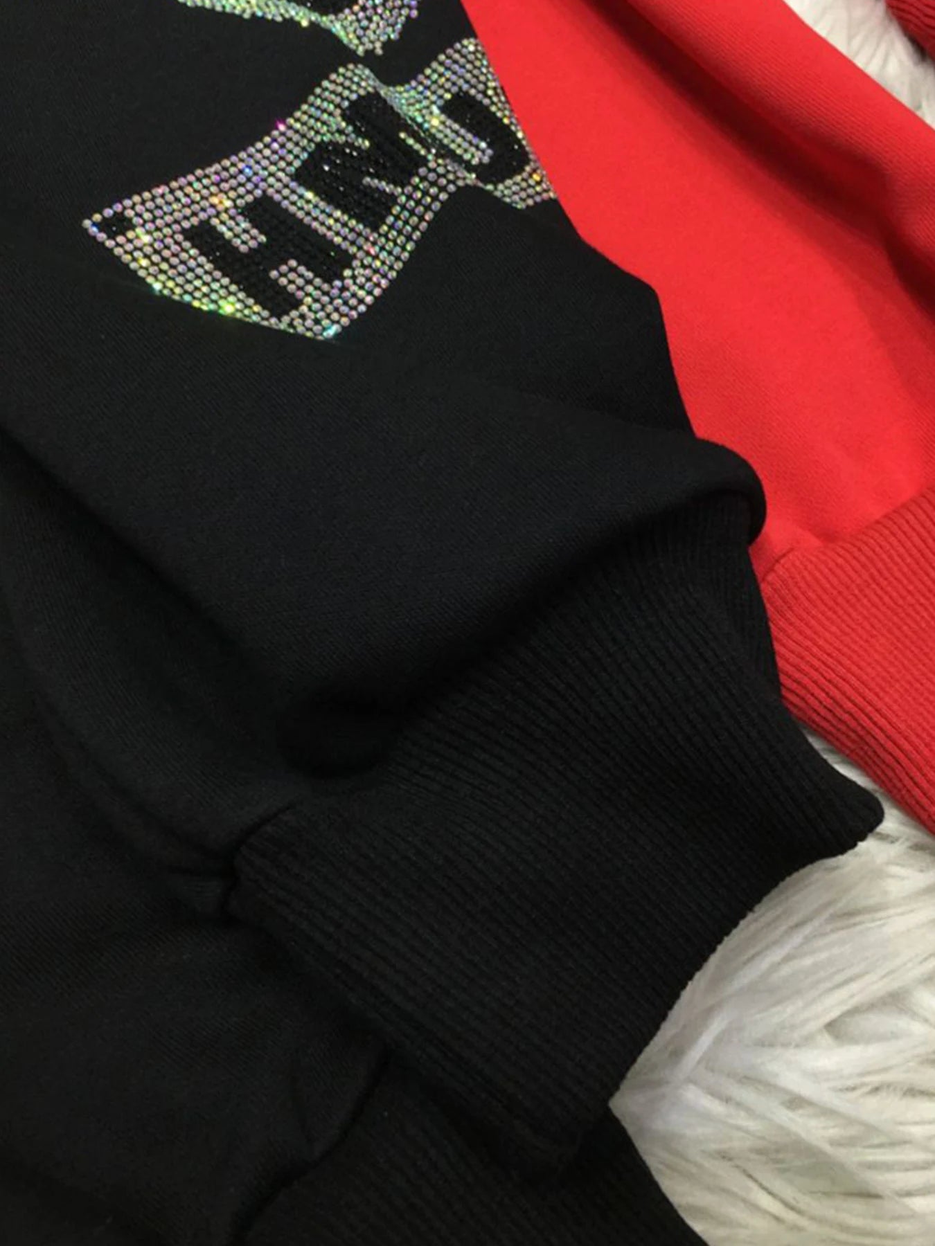 Plus Size Sweatpants Women Fleece Tiger Rhinestone Graphic Joggers with Pocket Cropped Length Bottom Thick Warm Winter
