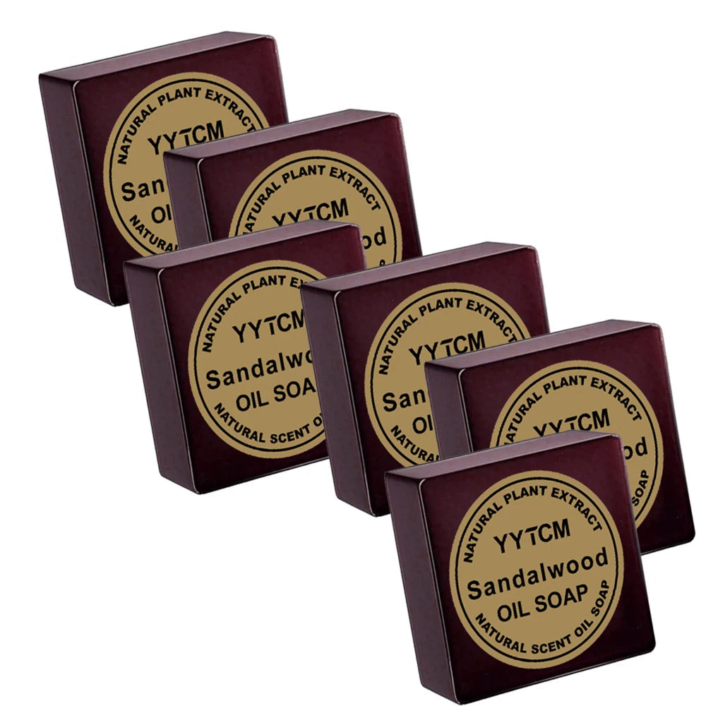 Sandalwood Soap, Men's Fragrance Soap, Long-Lasting Light Fragrance, Bath, Hand-Washing, Face-Washing Soap, Gentle Skin Care, Gift-Giving, Personal Use 65G/Piece Halalzen