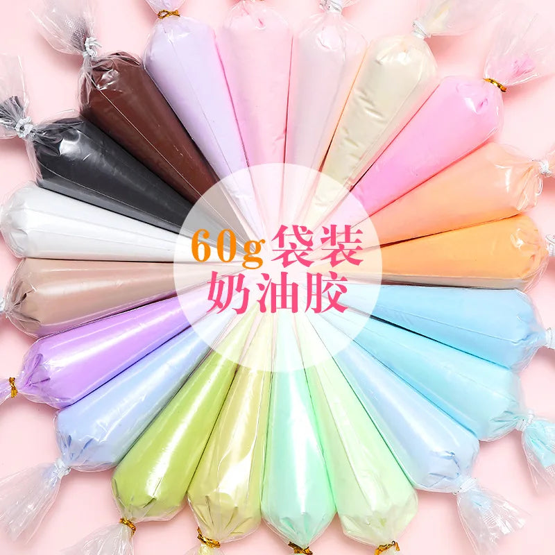 60g Imitation Cream Glue Charms Handmade Whipped Phone Case Decoden Shaker Jewelry Tools Tools Professional