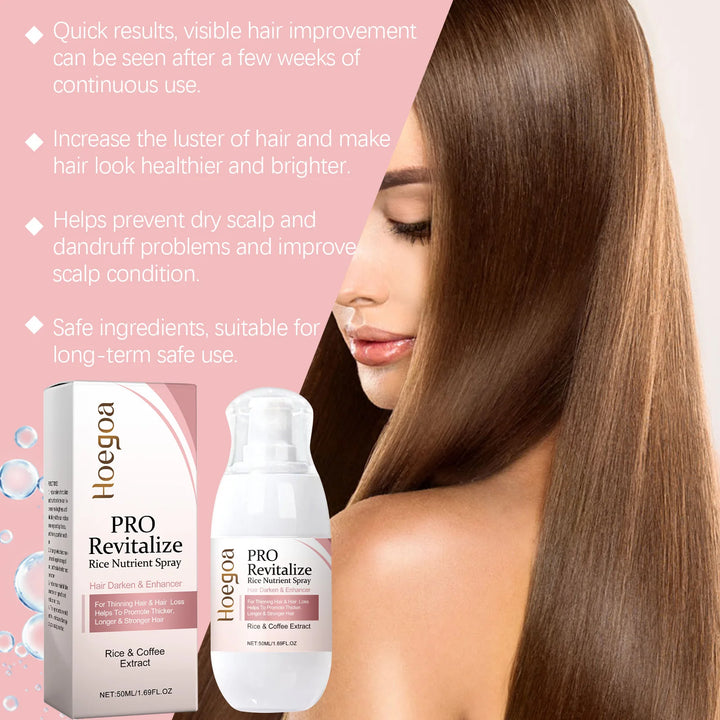 Fermented Rice Water Hair Growth Essential Hair Re-g-rowth Oil Scalp Treatment Hair Fall Control Serum Plant Dense Hair Spray