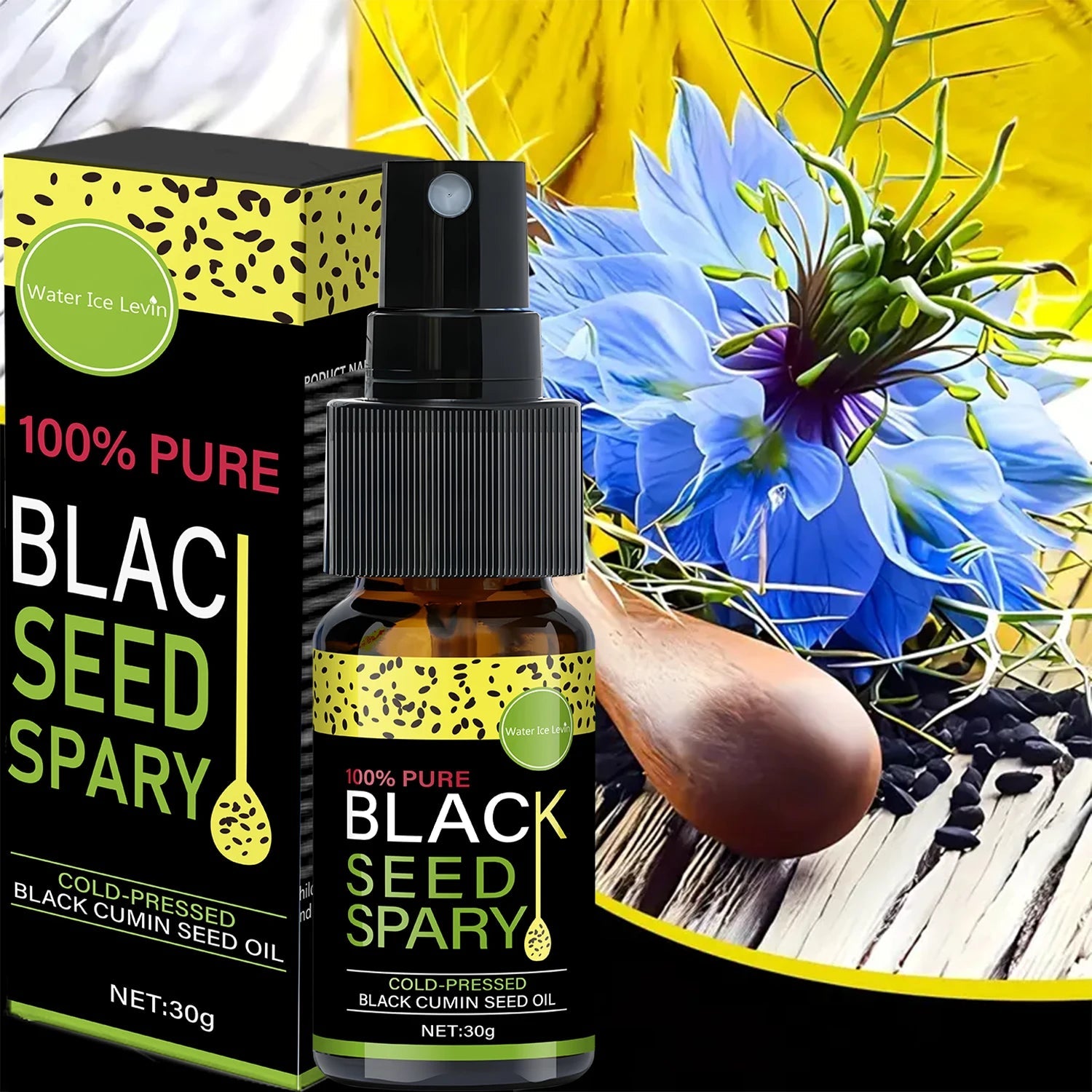 100% Pure Black Seed Oil Spray - Cold-Pressed Hair Treatment, Deep Nourishment, Frizz Control, Winter Shine Care Halalzen