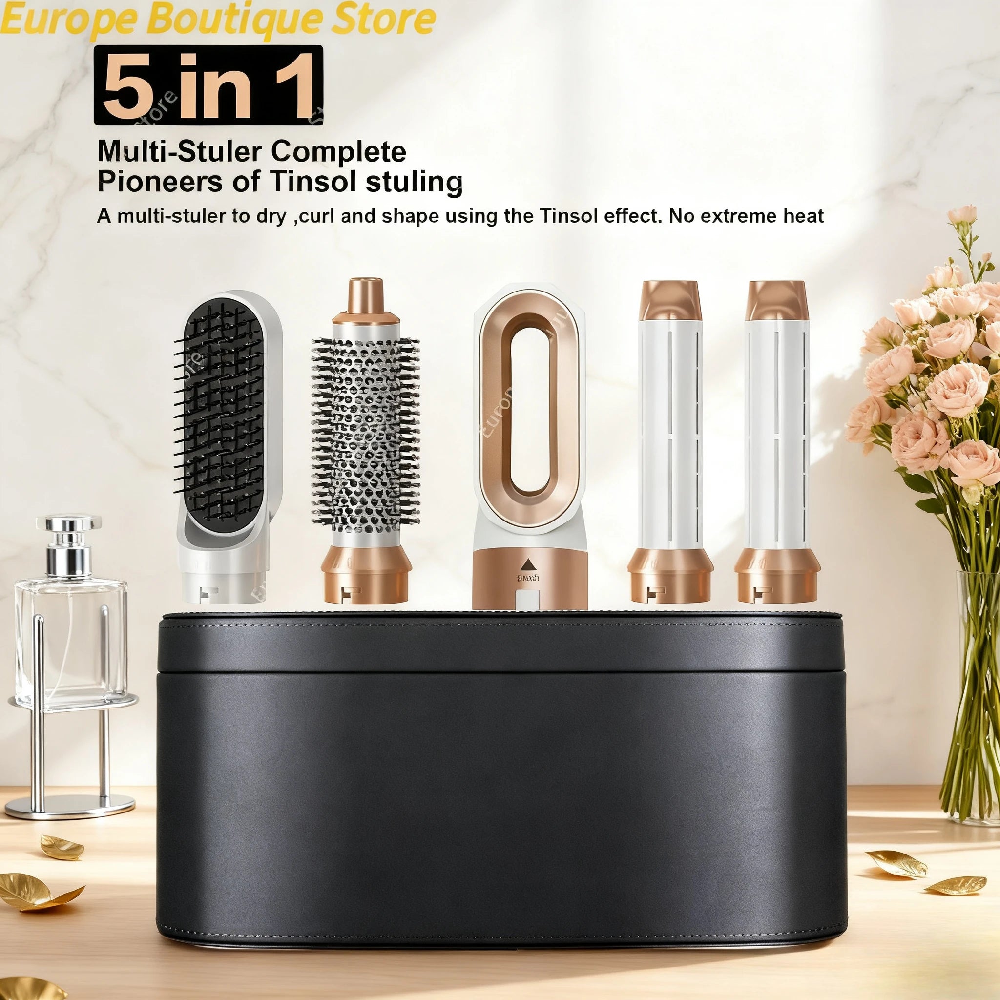 Professional 5 in 1 Hair Dryer Hot Air Comb Curler For Dyson Airwrap Hair Dryer Styling Tool Hair Straightener Hairdressing Tool