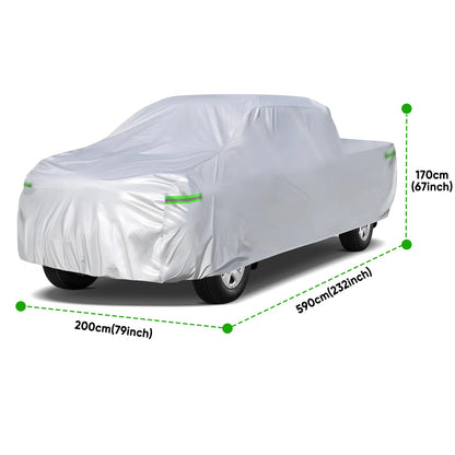 NEVERLAND Pickup Truck Cover 190T Polyester Taffeta, Car Cover Waterproof All Weather for Pickup, Waterproof Outdoor Full Exteri