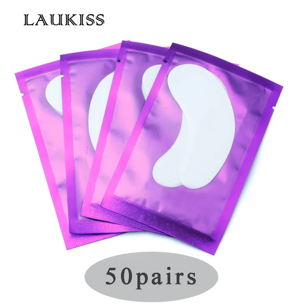 50/500/1000pcs Gel Patches for Eyelashes Building Eyelash Extension Under Eye Pads Lash Stickers Tools Wholesale LAUKISS