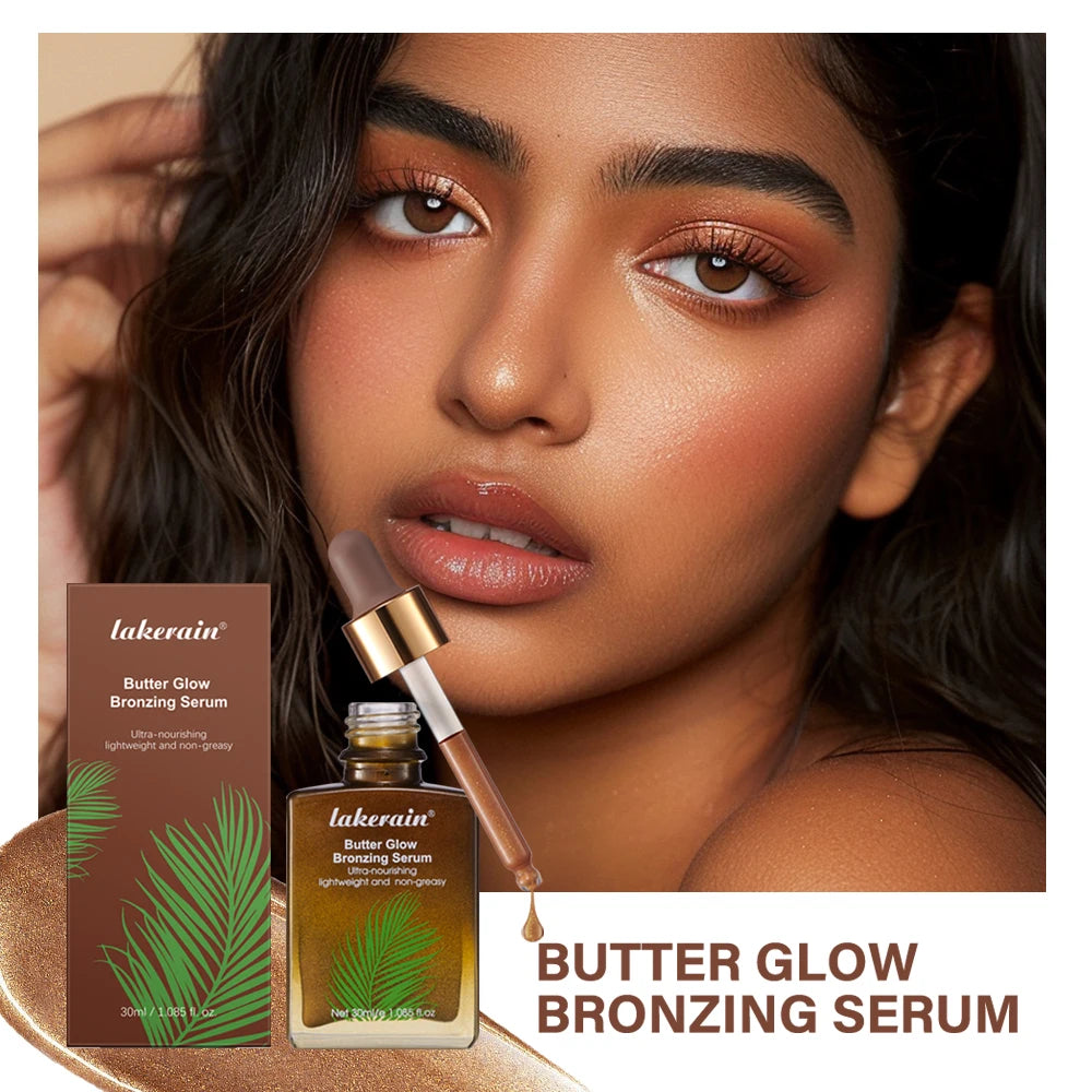 30ml Butter Glow Bronzing Serum Innovative Nourishing Skincare Bronzing Drops for Radiant Natural Sunkissed Complexion Sunkissed Halalzen