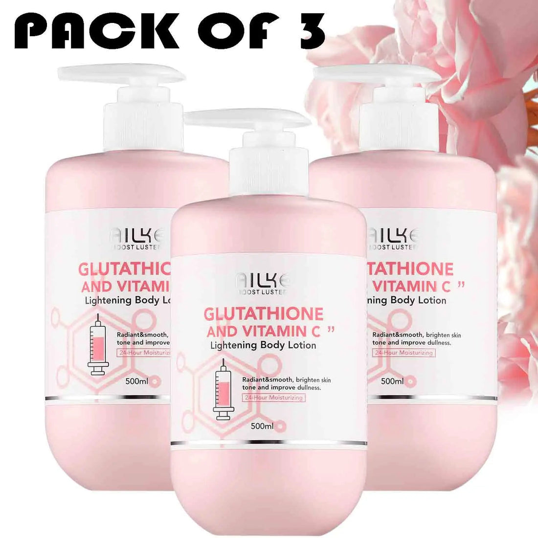 AILKE Whitening Skin Care Set, With Glutathion Vitamin C, Brighter Smoother Skin, Reduce Dark Spots, Clean Skin, Moisturizing Halalzen