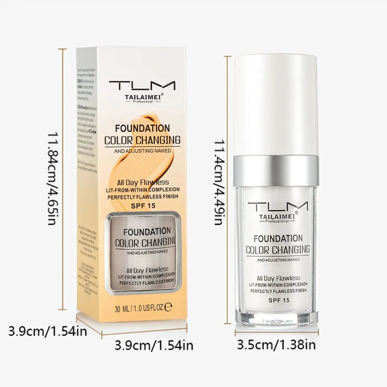 Warm Change liquid foundation sunscreen lasting oil control easy to apply makeup waterproof portable Halalzen