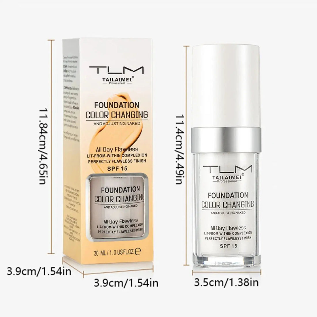 Warm Change liquid foundation sunscreen lasting oil control easy to apply makeup waterproof portable Halalzen