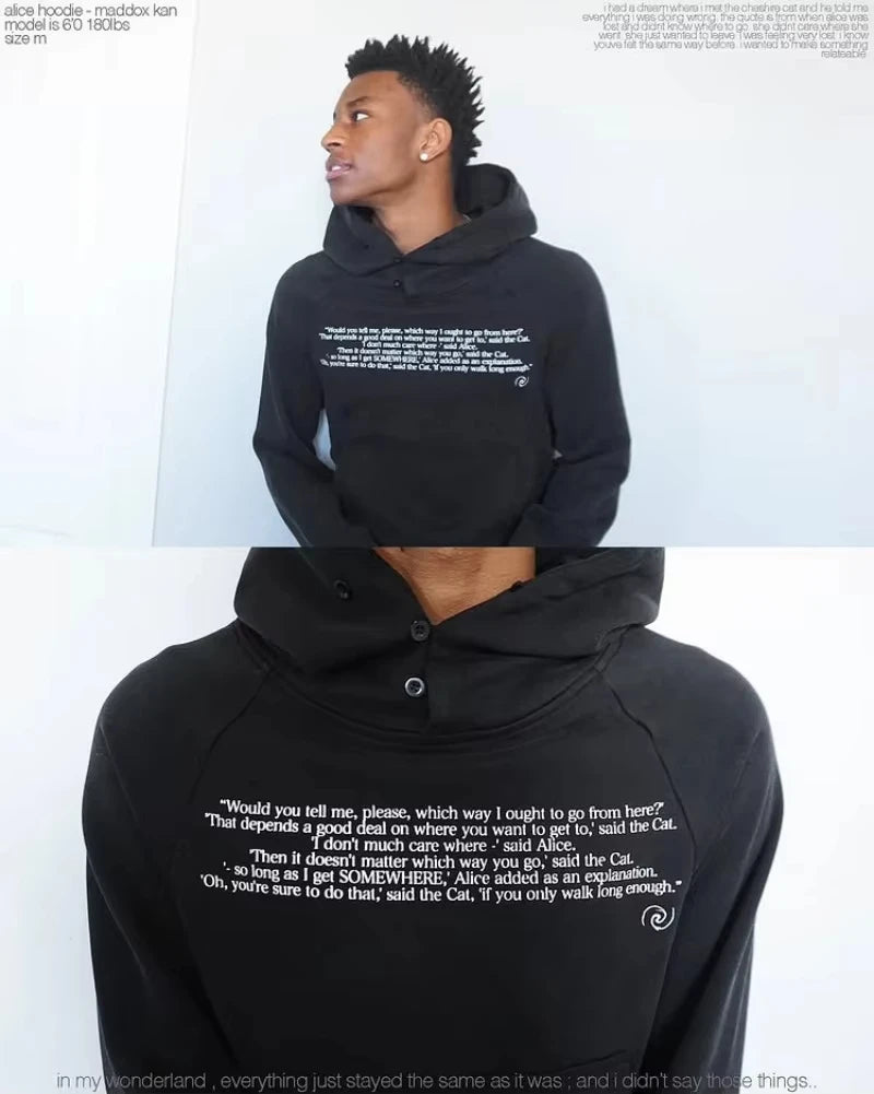 Harajuku Gothic Y2K Streetwear Hip Hop Punk Loose Graphic Hoodie Men Trendy American Retro Letter Print Oversized Sweatshirts