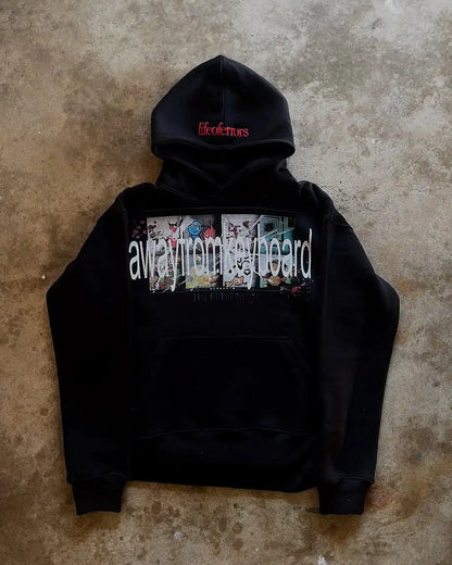 Colorful Harajuku High Street Nostalgic Classic Phenomenon Game Letter Printing Hoodie Men's Lazy Casual Loose Cotton Top Jacket