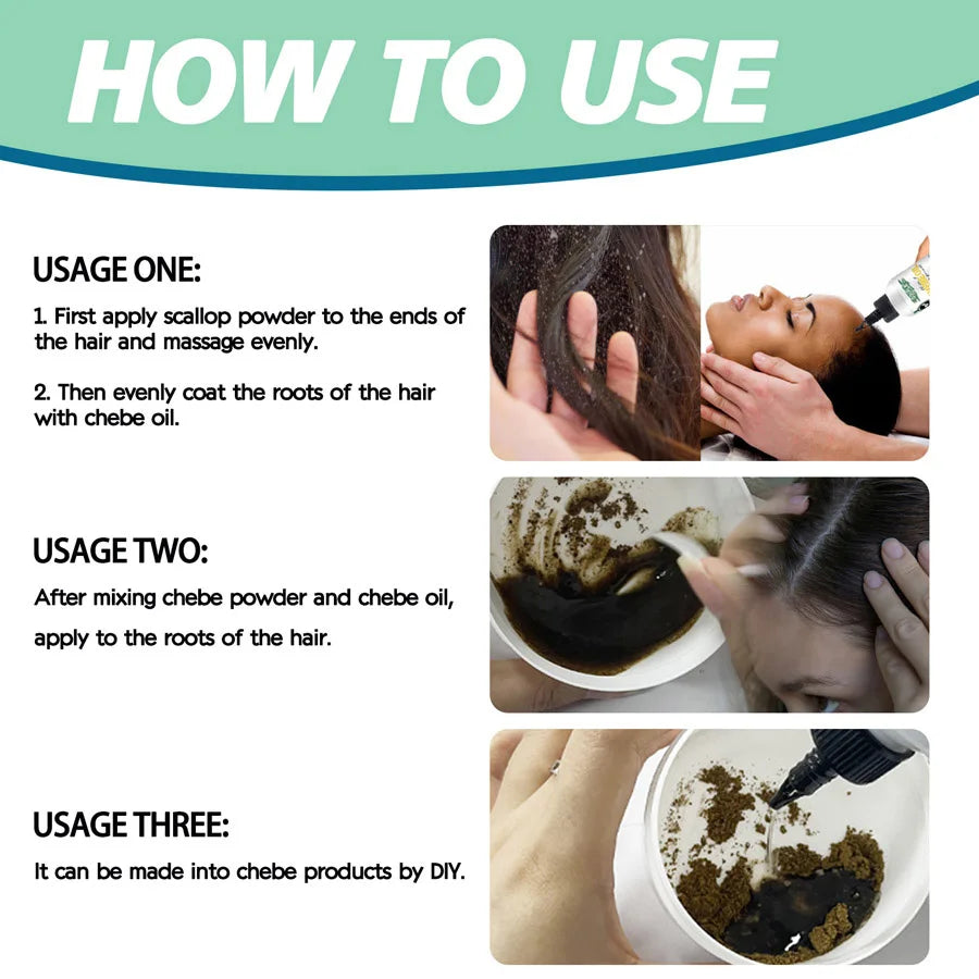 GOIPLE Chebe Powder-Contains Natural Ingredients Promotes Strong and Healthy Hair Strengthens & Thickens Formulated for Dry Hair Halalzen