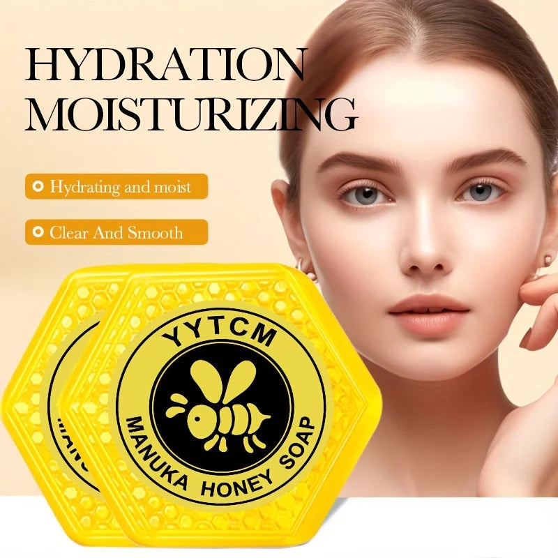 Manuka Honey Soap, Moisturizing and Hydrating Handmade Bath Soap, Cleansing Face, Body and Hand Soap 65g (2.29oz) Halalzen