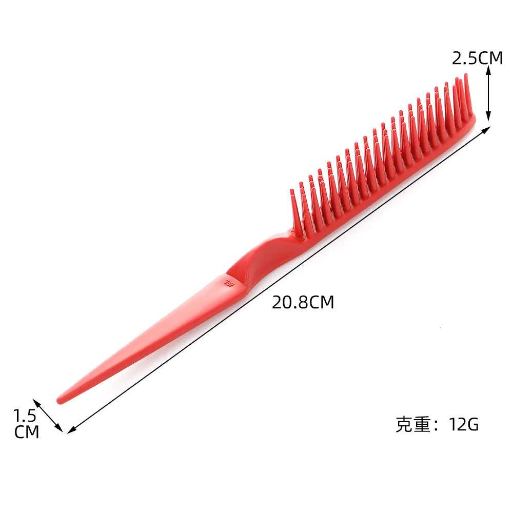 3 Rows Detangling Comb Curly Defining Hairdressing Hair Styling Brush Anti-static Comb Hairbrush Professional Barber Salon Tools