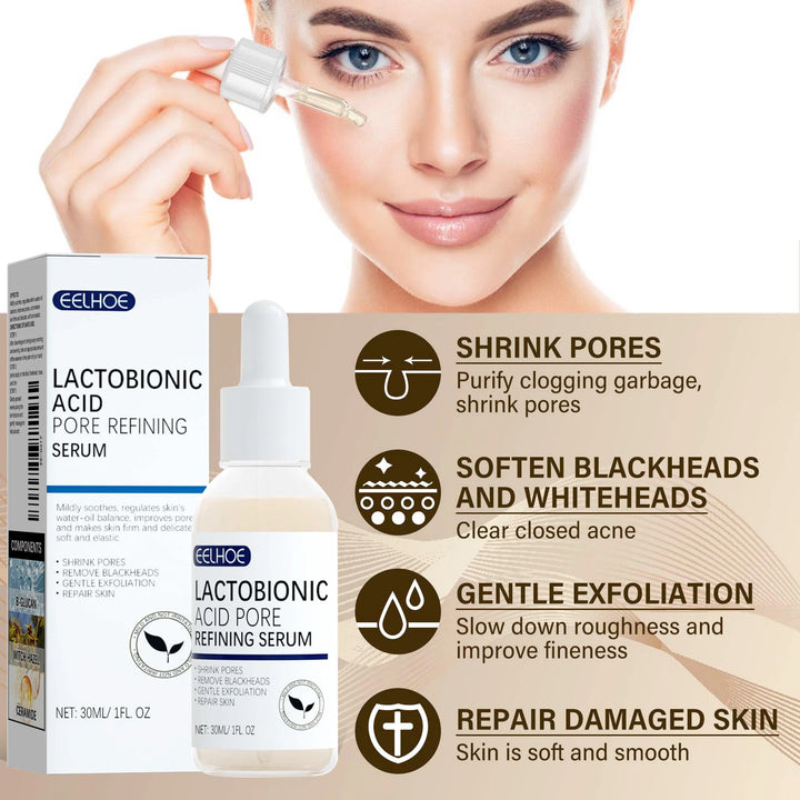 Lactobionic Acid Face Serum Pore Shrink Hyaluronic Acid Moisturizing Nourishing Firming Brighten Beauty Korean Cosmetics