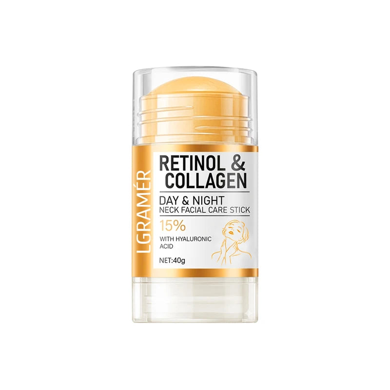 Retinol and Collagen Day and Night Neck Cream Facial Stick, Hydrating, Moisturizing, Non-Greasy, Easy to Absorb, Mild and Non-Ir