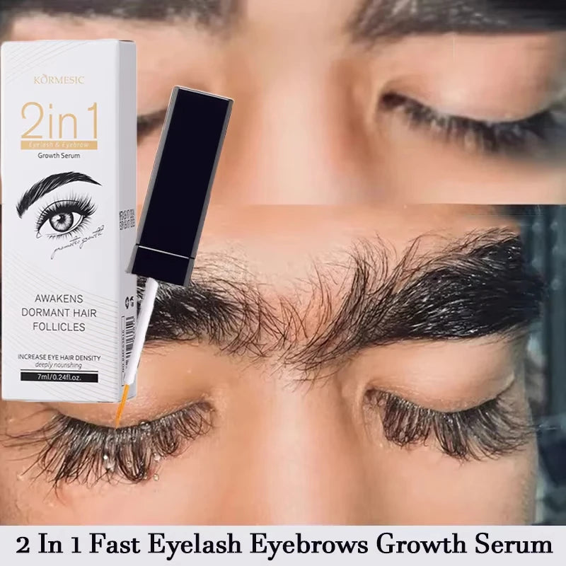 2 in 1 Eyebrow and Eyelash Growth Serum 7 Days Natural Eyelash Enhancer Longer Thicker Lengthening Curling Eyelashes Makeup*2026