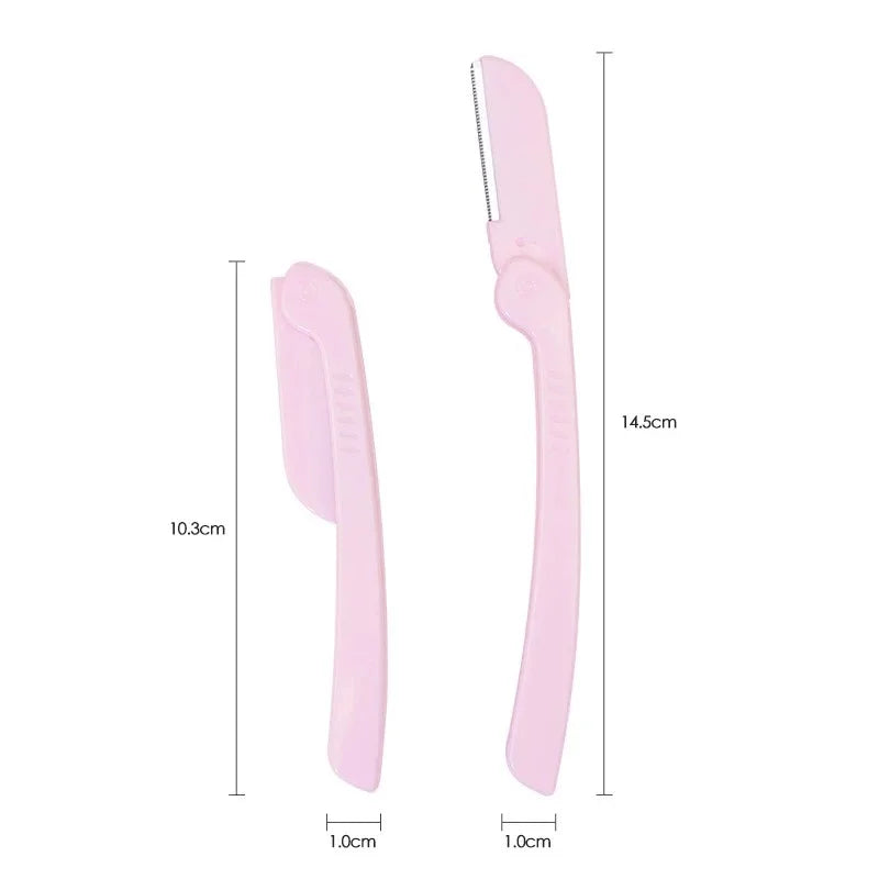 1/3/5pcs Portable Folding Eyebrow Trimmer Stainless Steel Blade Facial Hair Remover for Eyebrow Armpit Compact Makeup Tools Halalzen