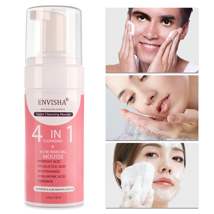 ENVISHA Facial Skin Care Exfoliating Mousse Peeling Gel Deep Remove Cleaning Smooth Moisturizing Cream Whitening Shrinking Pores Halalzen