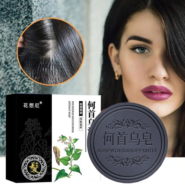 Hair Darkening Shampoo Soap Bar Repair Gray White Hair Color To Black Shampoo Soap Hair Nourishing Shampoo Soap Bar Halalzen