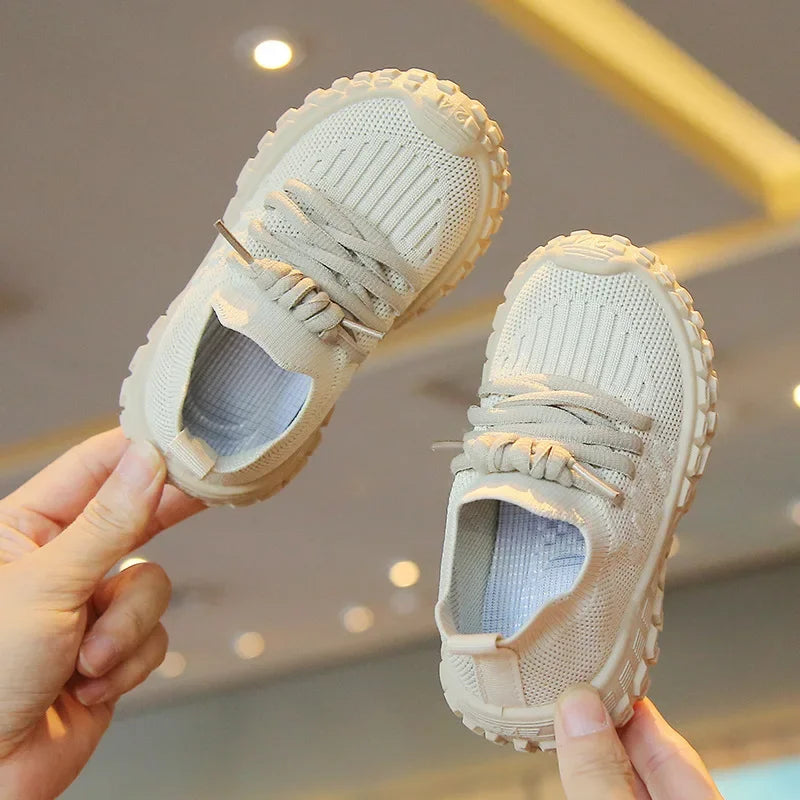 кроссовкиFashion Sport Running Soft Casual Breathable Spring Autumn Baby Boys Girls Bottom Non-Slip Kids Sneakers Children Shoes