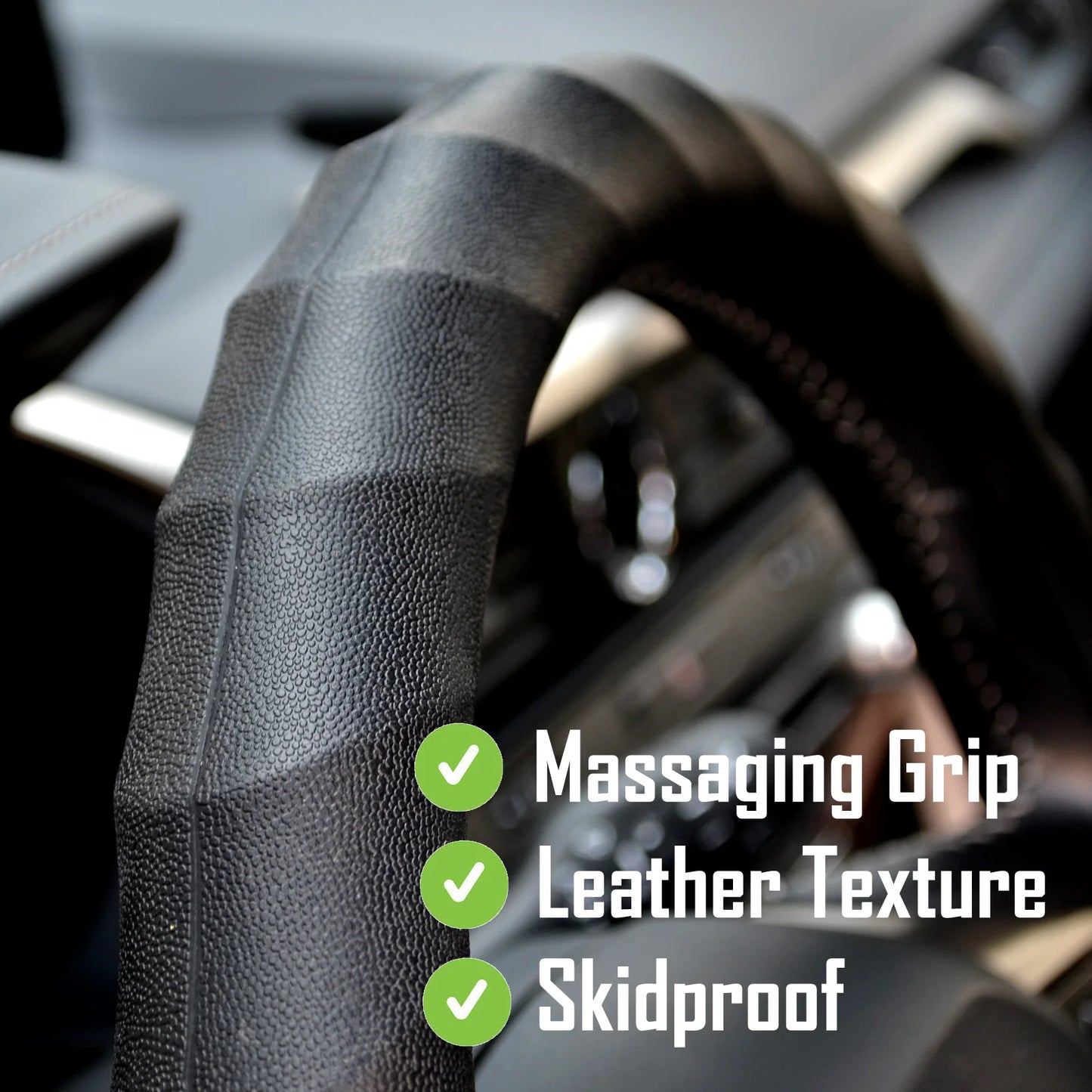 Silicone Steering Wheel Cover Leather Car Accessories Skidproof Covers For 36-38CM Universal Protector For Lada Renault Clio 2 3