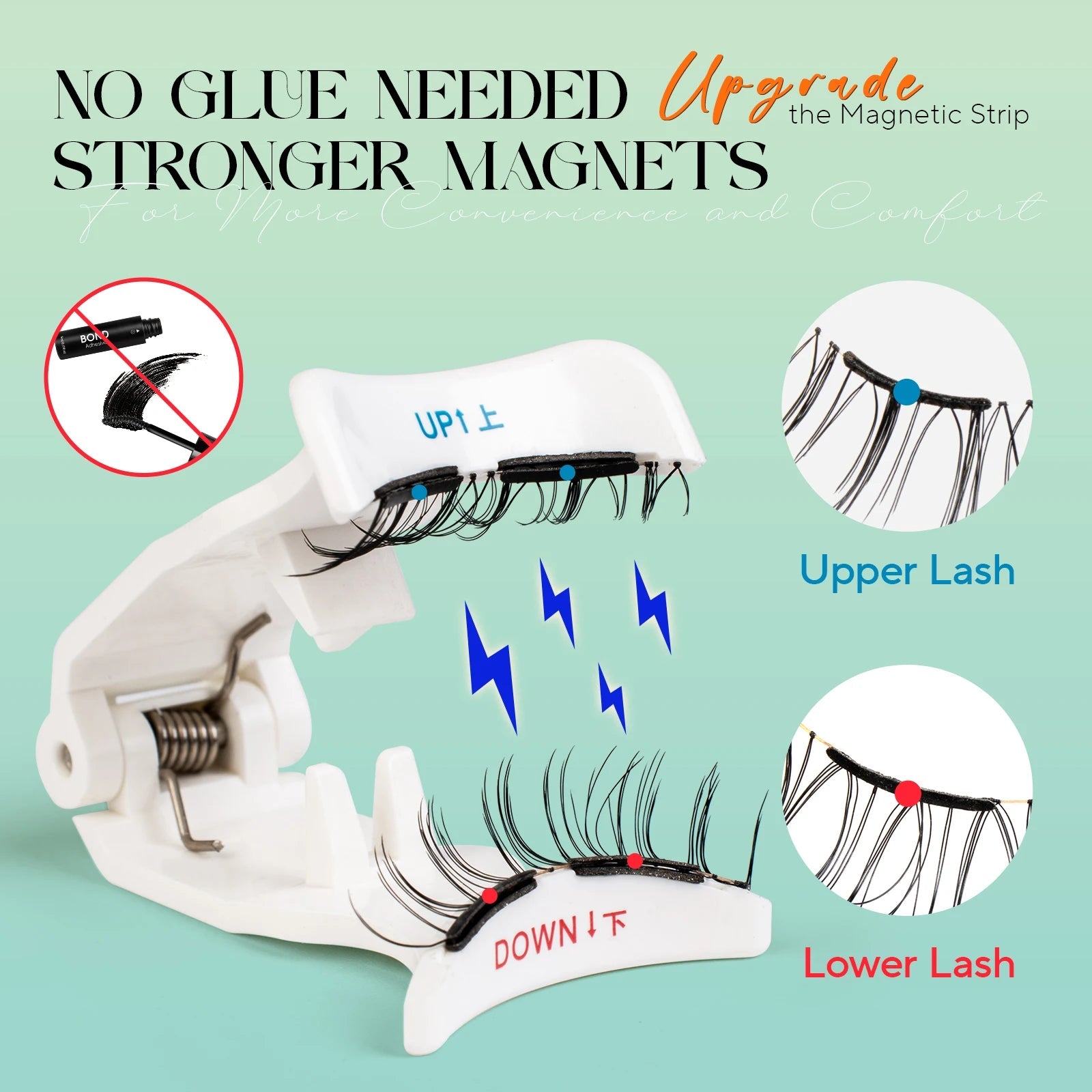 VYRILA Soft Magnetic Eyelashes No Glue Needed Reusable Natural Look 3D Lashes Easy Apply Soft Magnetic Lashes Kit for Eye Makeup Halalzen
