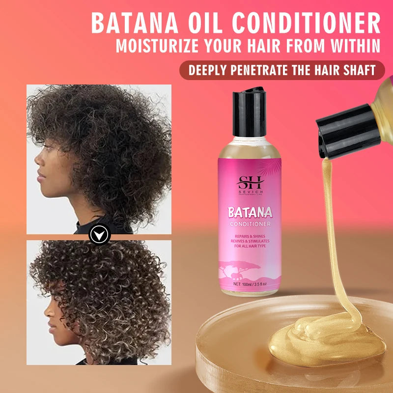 Batana Hair Growth Shampoo Conditioner Set Anti Hair Loss Treatment for Men Women Fast Thicken Regrowth Oil Beauty Health SEVICH Halalzen