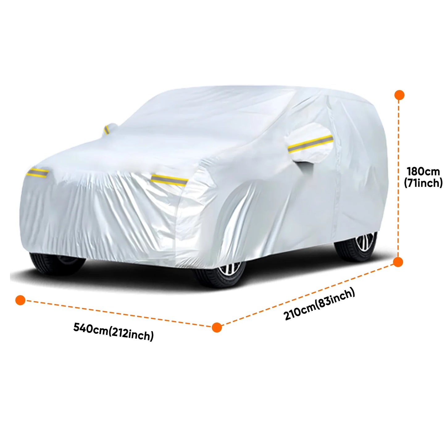 NEVERLAND Car Cover Waterproof All Weather for Automobiles, Waterproof Outdoor 190T TAFFETA  Car Cloth , Size L XL XXL