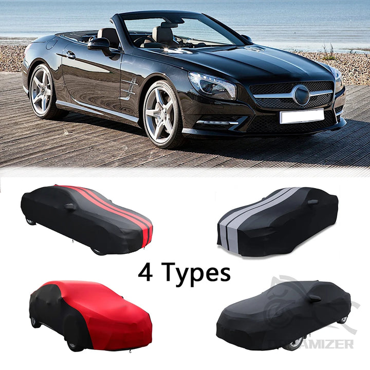 Indoor Car Cover Satin Dust Proof Sunshade Outdoor Protection For Black Red Gray For Mercedes SL-Class R230 R231 For Porsche