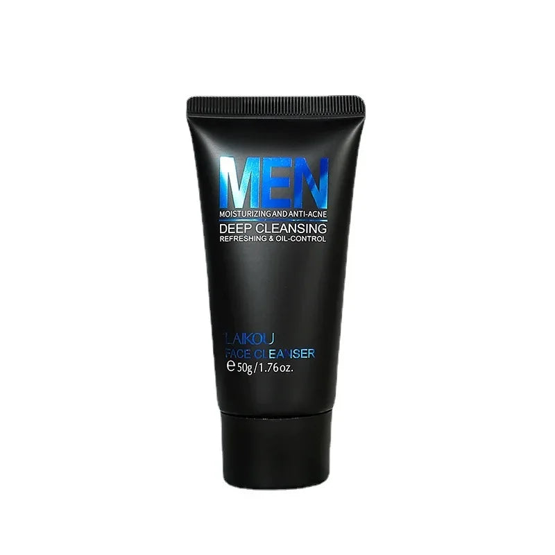 LAIKOU Men Facial Cleanser Face Washing Moisturizing Man Skin Care Oil Control Blackhead Remove Scrub Cosmetics Deep Norishing Halalzen