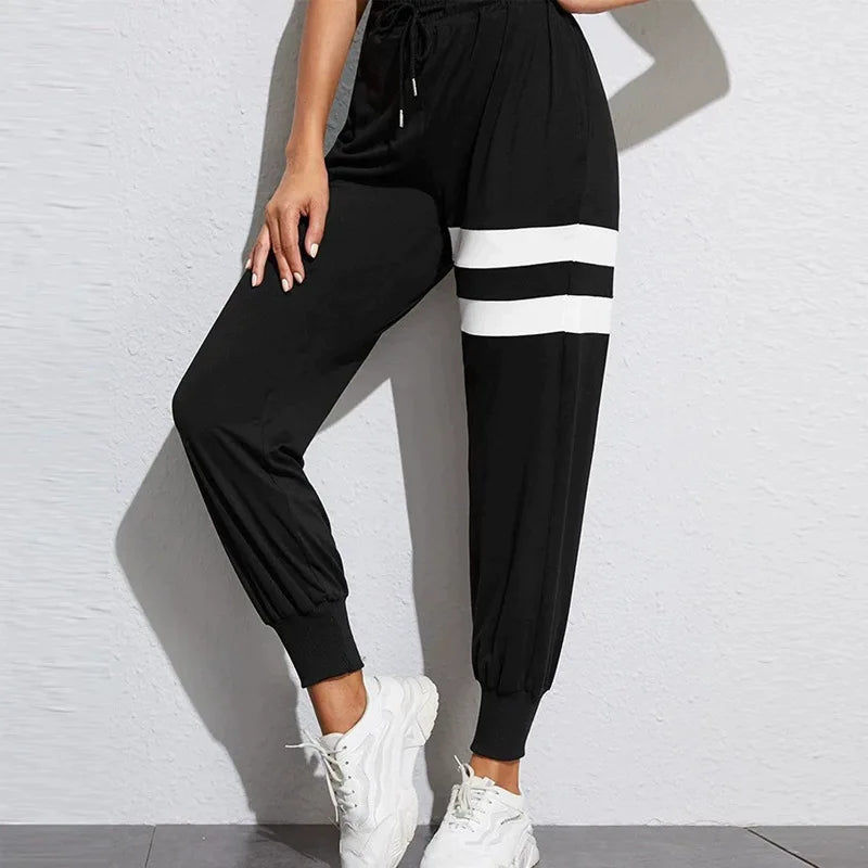 Fitness Sports Pants Women Elastic Waist Foot Quick Dry Loose Cycling Running Yoga Pants Female Streetwear Pantalon Femme